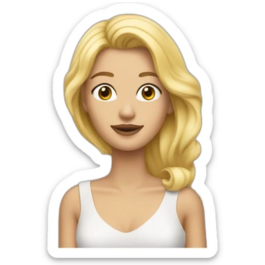 Une jolie blonde qui fais un Proute sticker