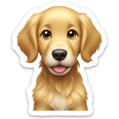 Golden retriever puppy sticker