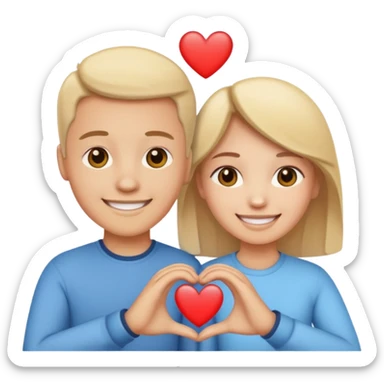 😍+🫶🏻 emoji  sticker