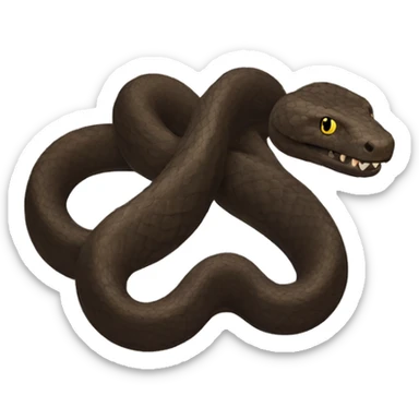 black-big-snake two headed two head should be shown color in brown sticker