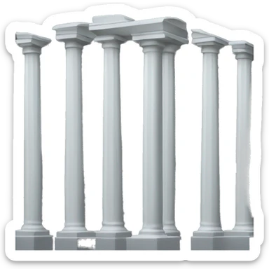 A row of columns sticker