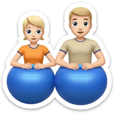 physiotherapy (or pilates) balls (2) to exercise and do rehab sticker