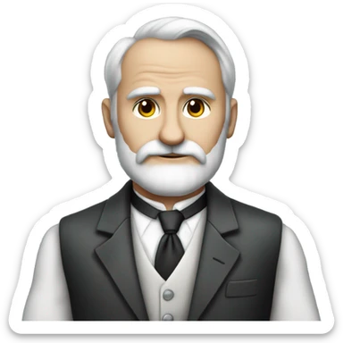Ivan Pavlov in a suit with his arms crossed sticker