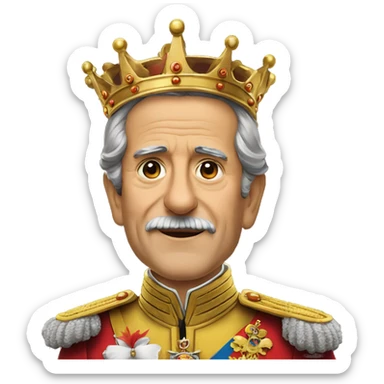 King of Spain 75 years old in Parliament sticker