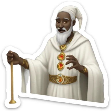 tarot card hierophant white skin sticker