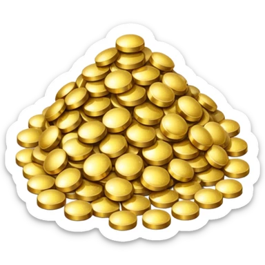  a pile of glitter with sparkling highlights. Rounded, glossy, smooth, soft shadows, white background.

 sticker