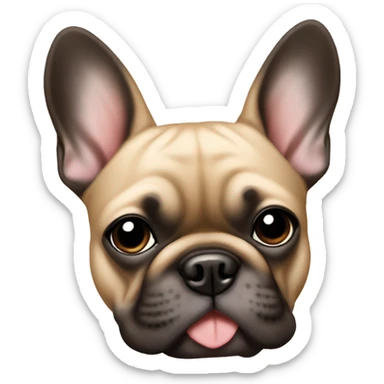 Beige dog frenchie sticker