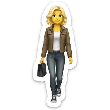 Blonde walking  sticker