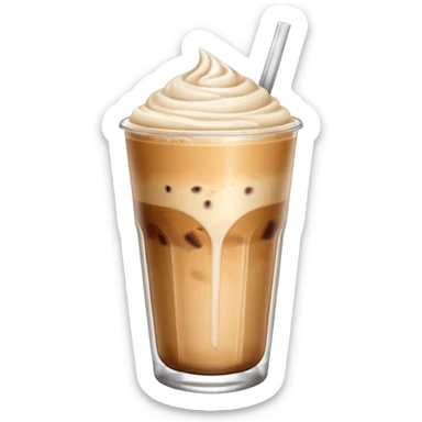 Iced latte (without foam) sticker