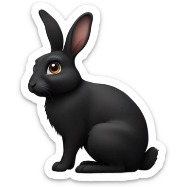 Black rabbit  sticker