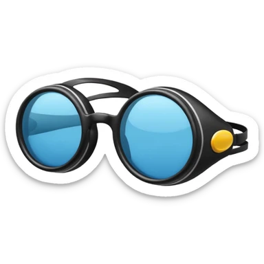 black swimming pool glasses sticker