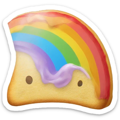 Crotte dans un arc en ciel  sticker