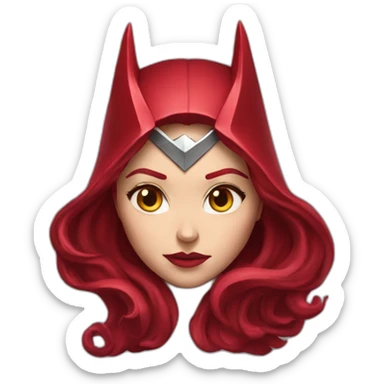 scarlet witch head sticker