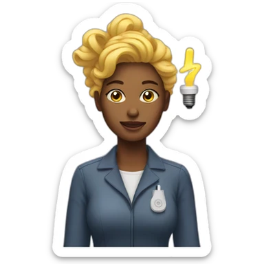 Women electricity sticker