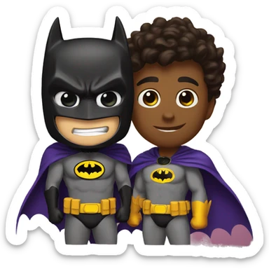 Batman and winney poo sticker