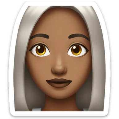 Girl with white tip nails  sticker