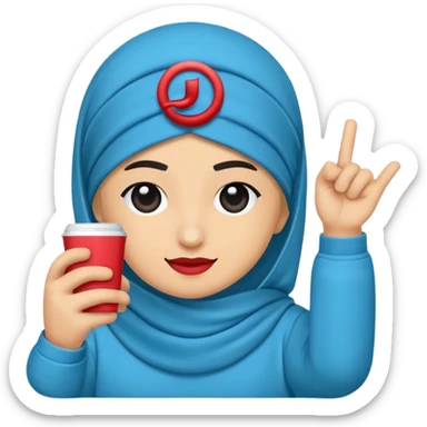 Yuvarlak bir TikTok mavi tik emojisi sticker