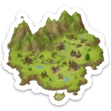 fantasy map sticker