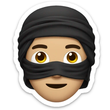 Un hombre con mascara de ninja blanco sticker