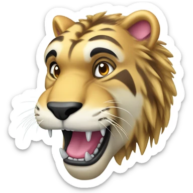 Saber tooth Tiger in parka sticker