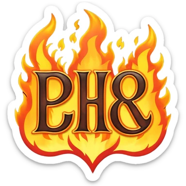 Can you make a banner that says PYRO in gothic letters, the letters should also be on fire  sticker