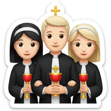 priest marrying a couple sticker