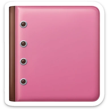 pink and brown polka dot file book sticker