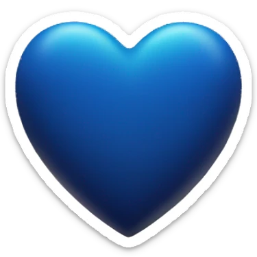 Vibrant blue heart with the night sky in it sticker