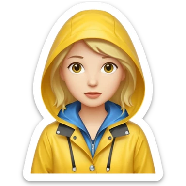 yellow raincoat for women sticker