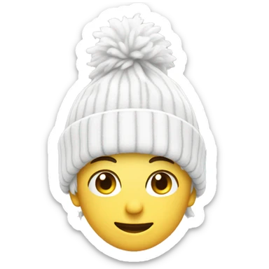 white winter beanie no person sticker