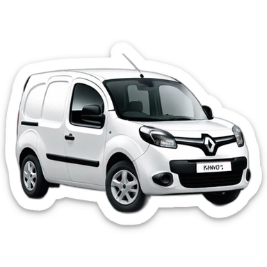 renault kangoo blanc de côté sans barres de toi sticker
