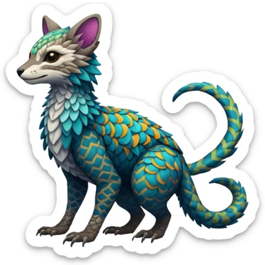 Modern Realistic Rare Fantasy Vernid-Trico-species by LiLaiRa full body sticker