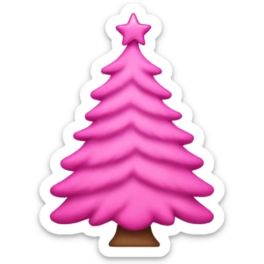 pink Christmas tree  sticker