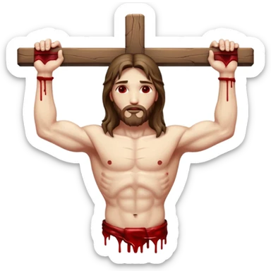 jesus-body-on-the-cross sticker