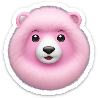 A pink mink fur sticker