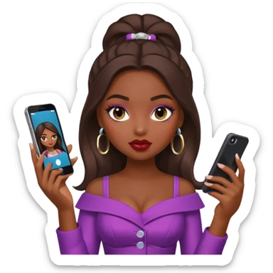 a pretty bratz dusky girl in a metro sticker