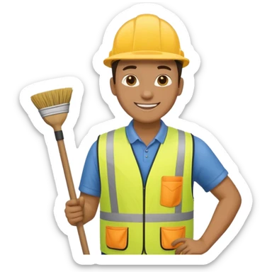 Street Cleaner - broom & vest





 sticker