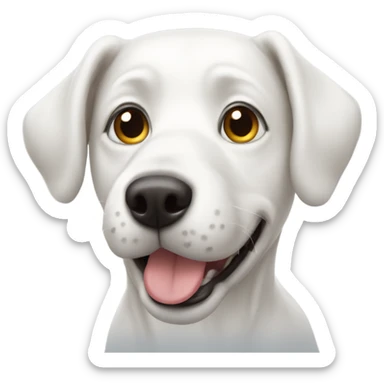 white dog sticker