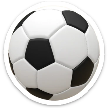 A mini football (futsal) ball placed on the court, with the goals and boundary lines visible in the background. The scene captures the fast-paced nature of the sport, with the compact indoor court and a focus on the ball ready for action. sticker
