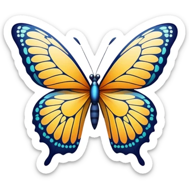 flying butterfly sticker