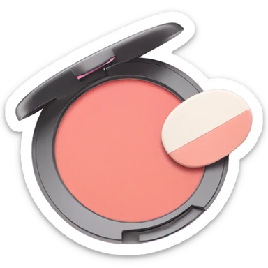 powder blush with open lid sticker