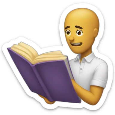 book reading reaction sticker