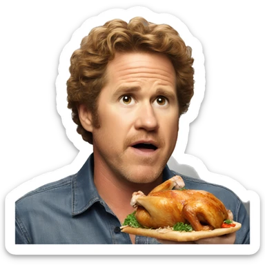 Will Farrell eating a whole chicken sticker