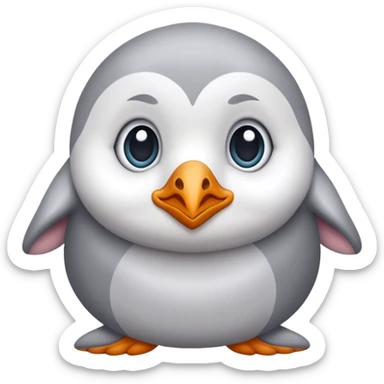 una foca con cara tierna y con manos  sticker