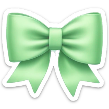 Pastel green bow sticker
