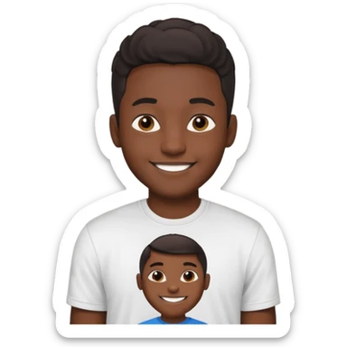 black young adult male with care free persona sticker