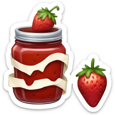 strawberry jam sticker