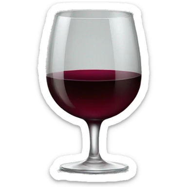Dark red wine glass sticker