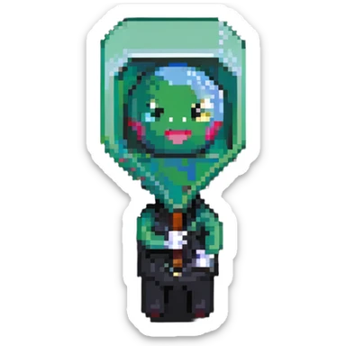 character with location map marker sticker