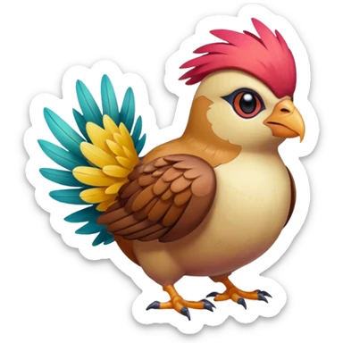 Pidgey-Fakémon-hybrid-creature (full body)  sticker